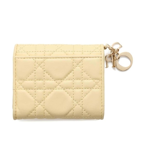 CHRISTIAN DIOR Tri-fold Wallet Lady Lotus Cannage Black S0181ONMJ - Picture 3 of 15